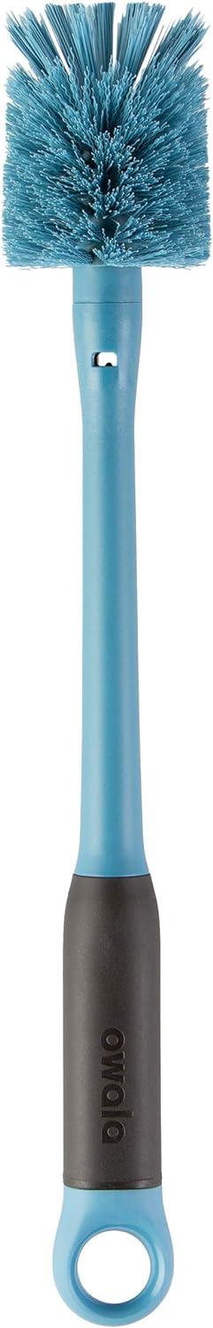 imageOwala 24oz FreeSip Twist Insulated Stainless Steel Water Bottle and 2in1 Bottle Brush Cleaner Set Blue
