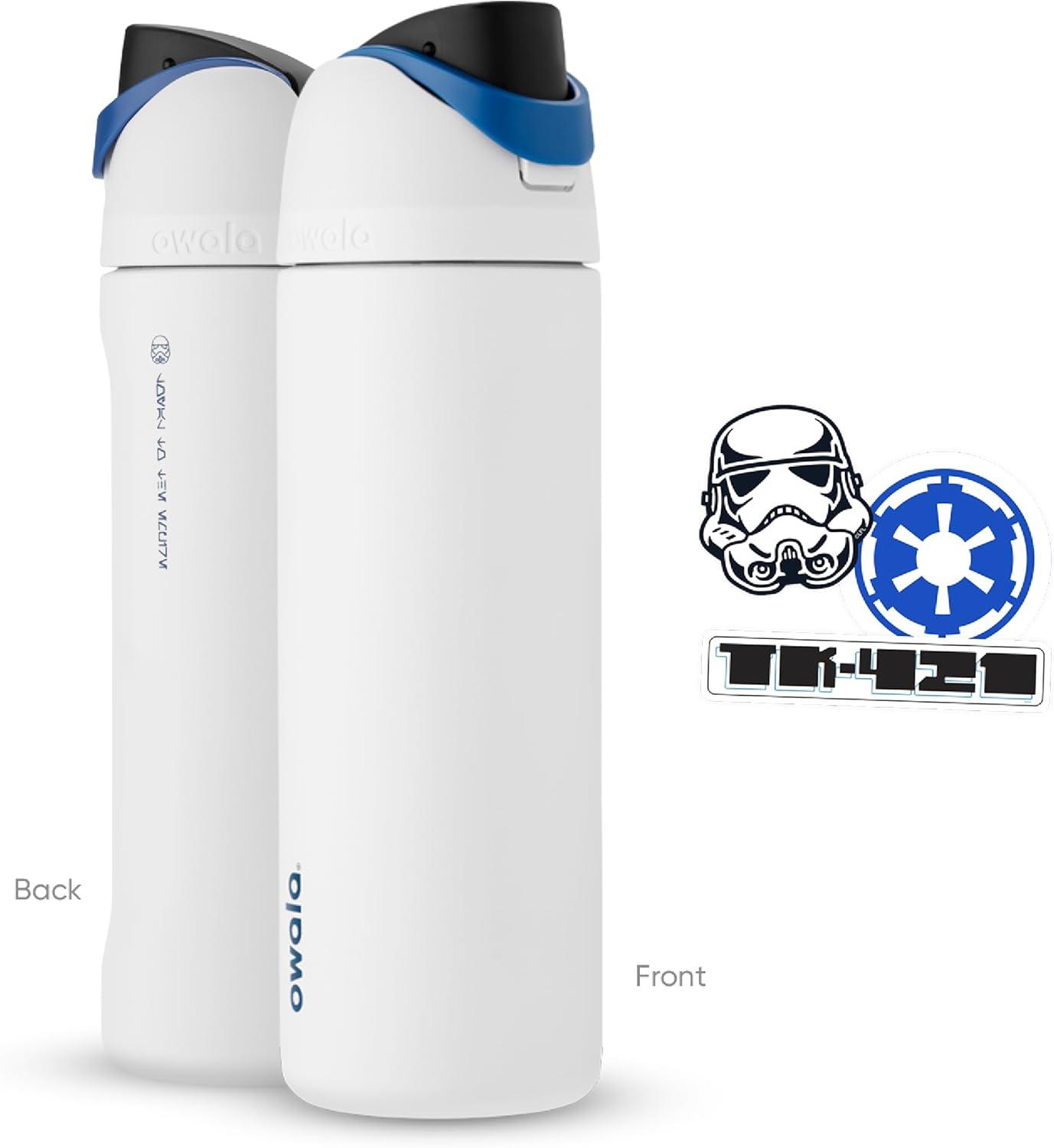 imageOwala Disney Princess FreeSip Insulated Stainless Steel Water Bottle with Straw for Sports and Travel BPAFree Sports Water Bottle 24 oz TianaStorm Trooper