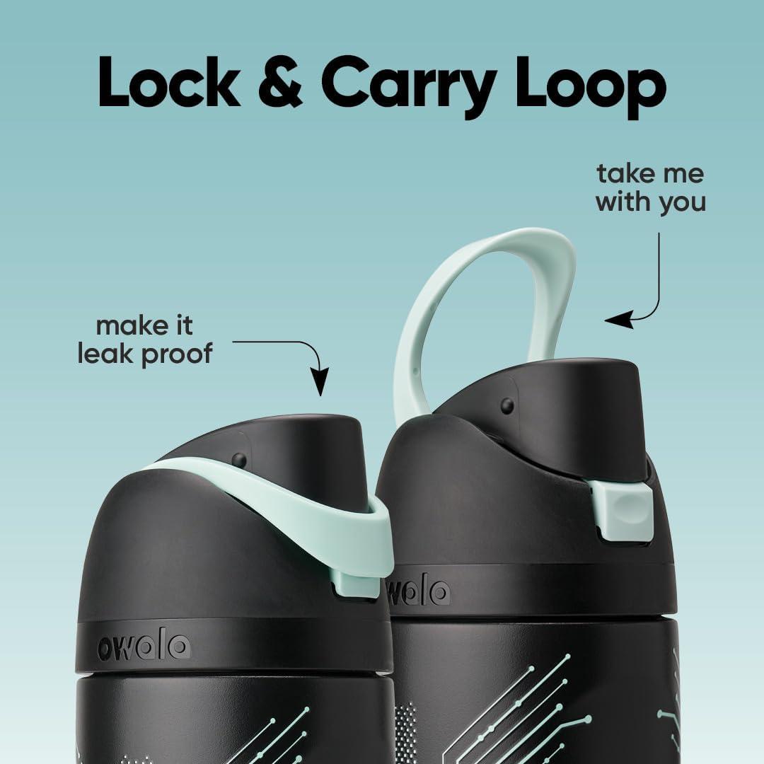 imageOwala Disney Princess FreeSip Insulated Stainless Steel Water Bottle with Straw for Sports and Travel BPAFree Sports Water Bottle 24 oz TianaTron