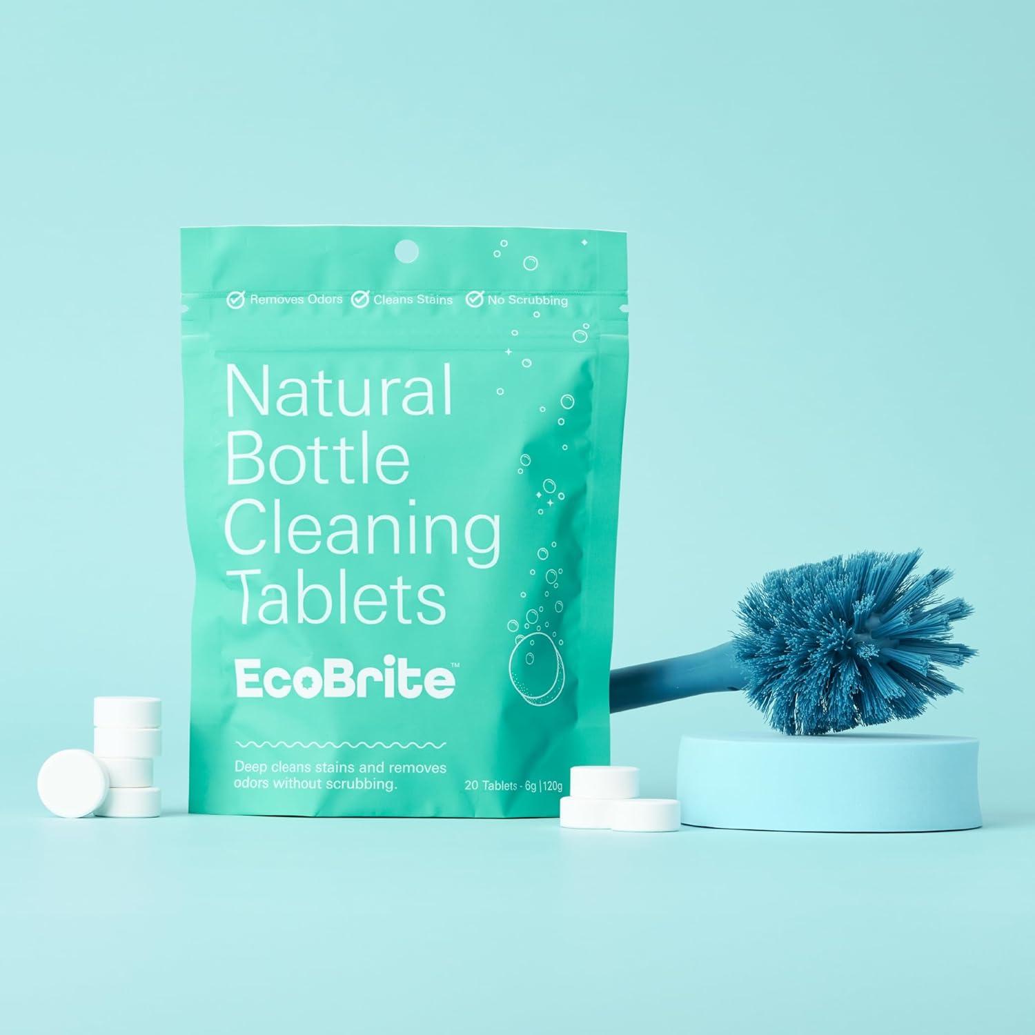 imageOwala EcoBrite Powerful Cleaning Tablets Cleans Bottles Coffee Cups Pots Pans Camping Gear Pet Bowls and Much More 20 pack Individually Wrapped Made From Naturally Sourced ingredients10 Count Pack of 1