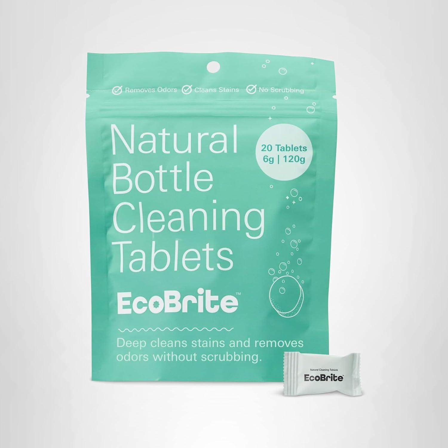 imageOwala EcoBrite Powerful Cleaning Tablets Cleans Bottles Coffee Cups Pots Pans Camping Gear Pet Bowls and Much More 20 pack Individually Wrapped Made From Naturally Sourced ingredients20 Count Pack of 1