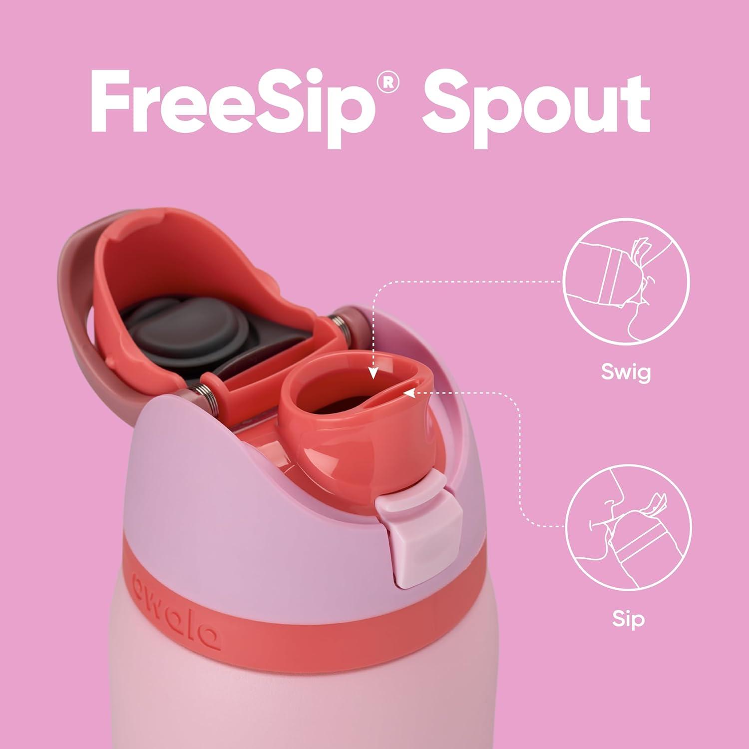 imageOwala FreeSip Insulated Stainless Steel Water Bottle with Straw BPAFree Sports Water Bottle Great for Travel 32 Oz Black CherryAngel Food Cake