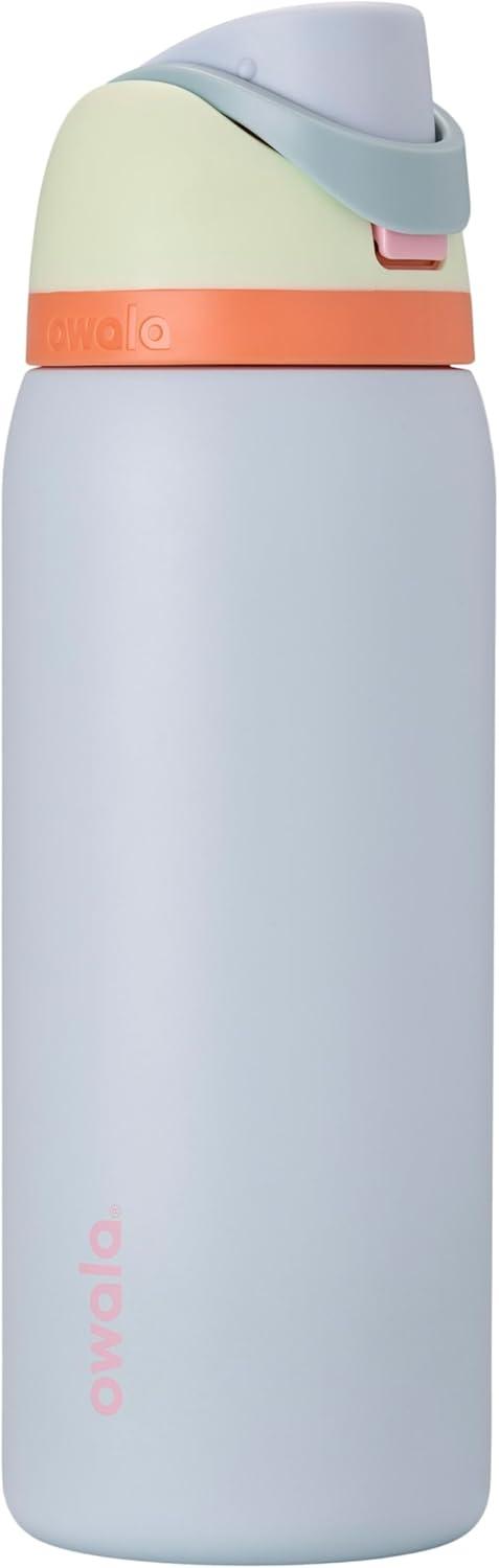imageOwala FreeSip Insulated Stainless Steel Water Bottle with Straw BPAFree Sports Water Bottle Great for Travel 32 Oz Black CherryBeach House