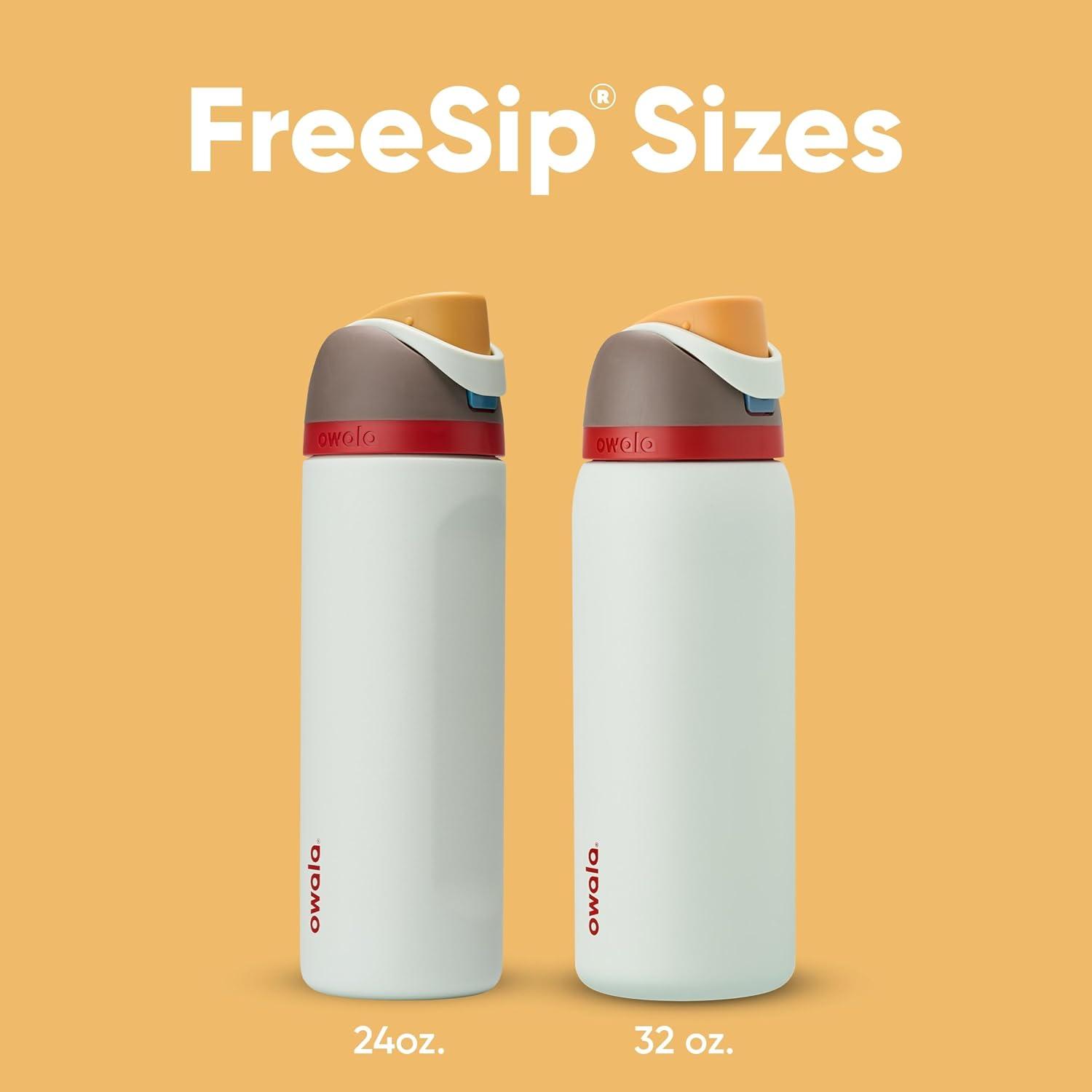 imageOwala FreeSip Insulated Stainless Steel Water Bottle with Straw BPAFree Sports Water Bottle Great for Travel 32 Oz Black CherryBoneyard