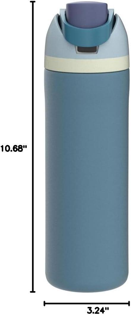 imageOwala FreeSip Insulated Stainless Steel Water Bottle with Straw BPAFree Sports Water Bottle Great for Travel 32 Oz Black CherryDenim