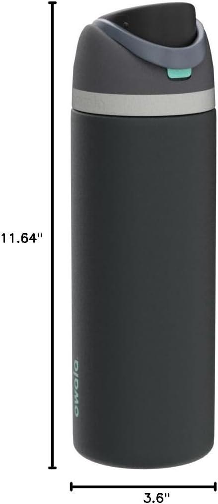 imageOwala FreeSip Insulated Stainless Steel Water Bottle with Straw BPAFree Sports Water Bottle Great for Travel 32 Oz Black CherryFoggy Tide
