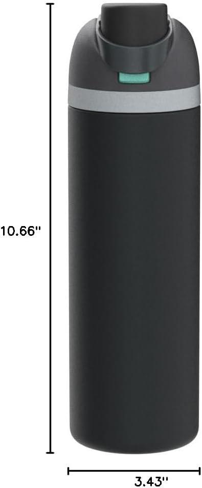 imageOwala FreeSip Insulated Stainless Steel Water Bottle with Straw BPAFree Sports Water Bottle Great for Travel 32 Oz Black CherryFoggy Tide
