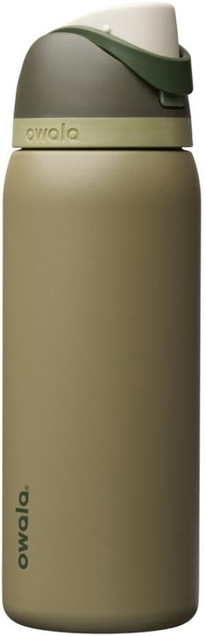 imageOwala FreeSip Insulated Stainless Steel Water Bottle with Straw BPAFree Sports Water Bottle Great for Travel 32 Oz Black CherryOff Road