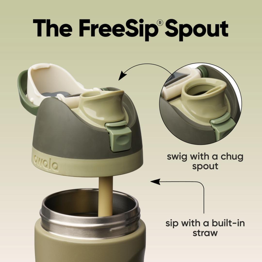 imageOwala FreeSip Insulated Stainless Steel Water Bottle with Straw BPAFree Sports Water Bottle Great for Travel 32 Oz Black CherryOff Road