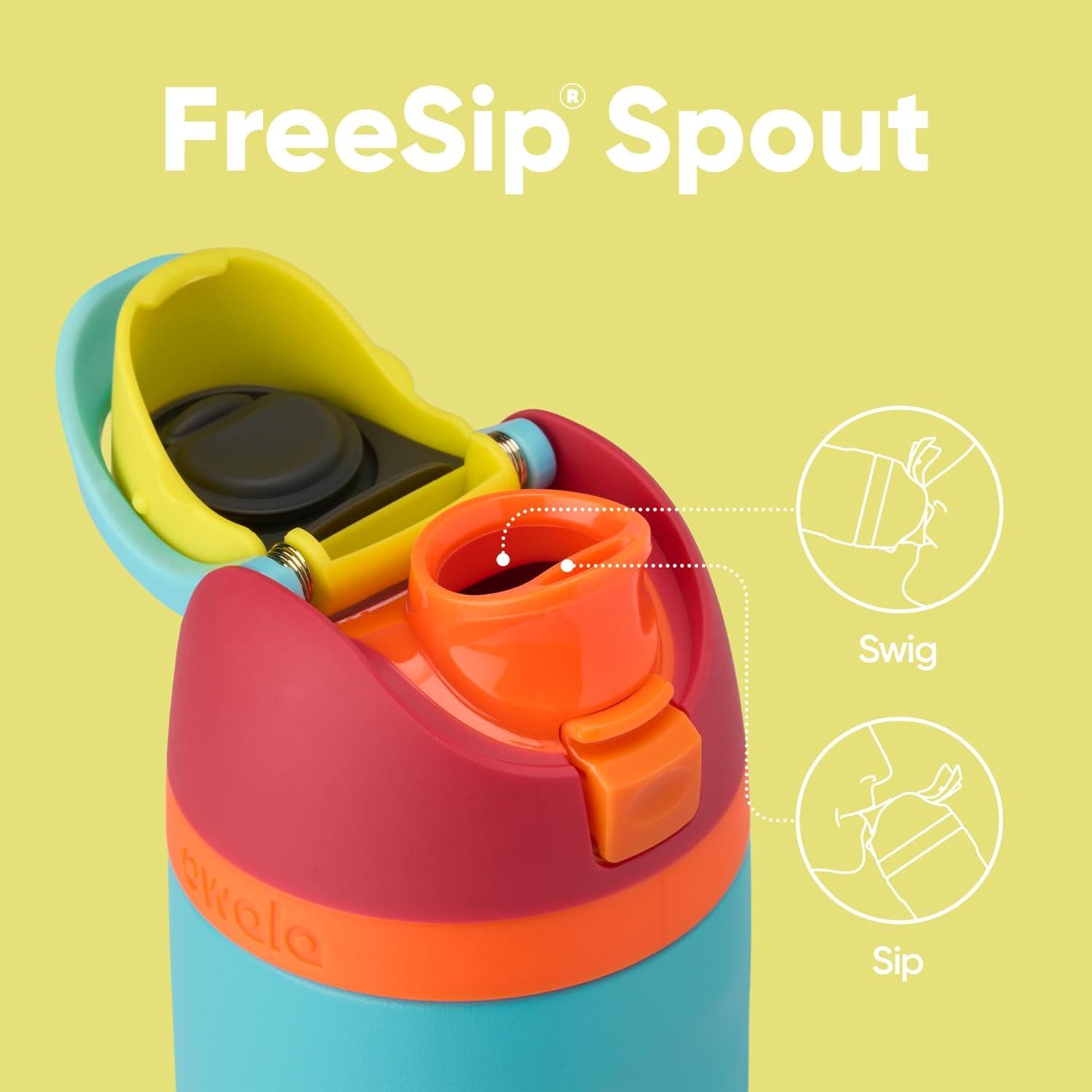 imageOwala FreeSip Insulated Stainless Steel Water Bottle with Straw BPAFree Sports Water Bottle Great for Travel 32 Oz Black CherrySummer Sweetness