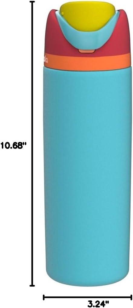 imageOwala FreeSip Insulated Stainless Steel Water Bottle with Straw BPAFree Sports Water Bottle Great for Travel 32 Oz Black CherrySummer Sweetness