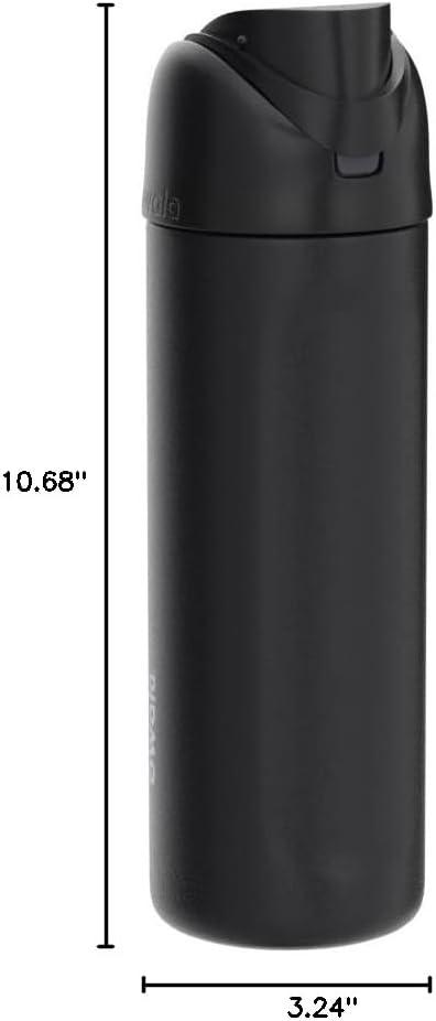 imageOwala FreeSip Insulated Stainless Steel Water Bottle with Straw BPAFree Sports Water Bottle Great for Travel 32 Oz Black CherryVery Very Dark