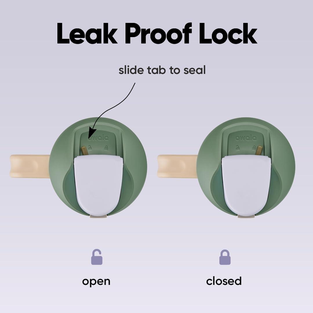 imageOwala FreeSip Tumbler Insulated Stainless Steel Water Bottle with Builtin Straw and Side Handle For Travel Work School and Sports 40oz BPA Free Leak Proof Foggy TideEucalyptus