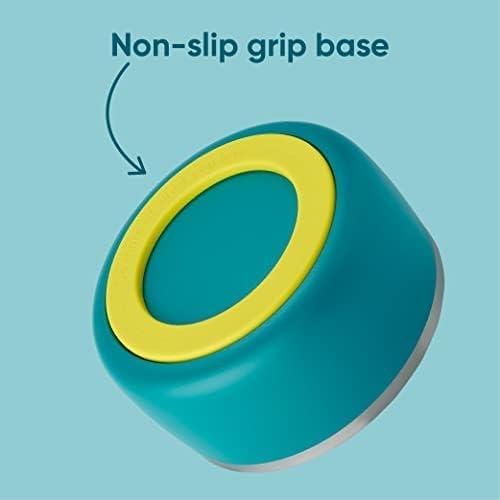 imageOwala Pet Bowl Durable Stainless Steel Food and Water Bowl for Dogs Cats and All Pets NonSlip Base 24oz White Shy MarshmallowTurquoise Caicos