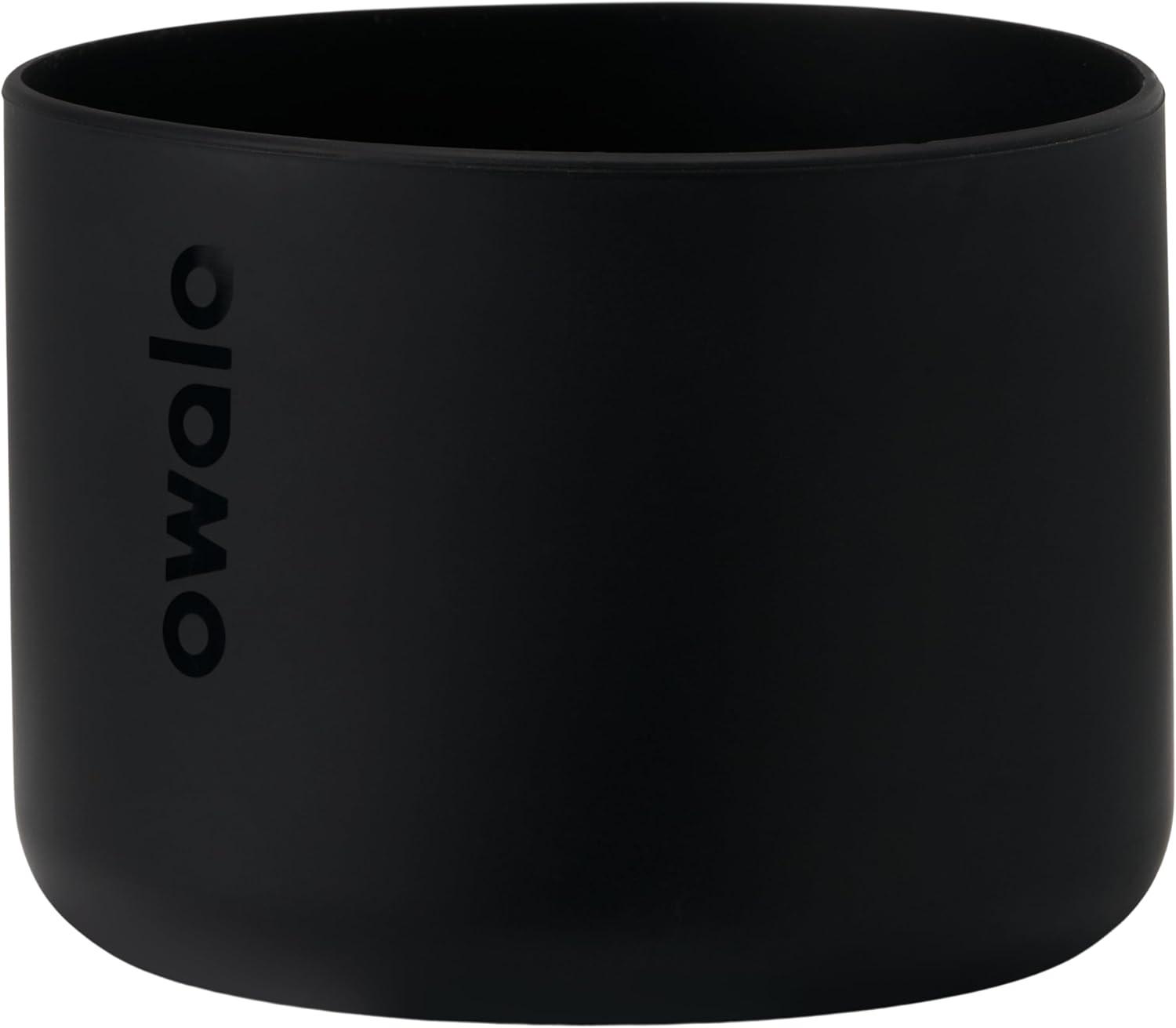 imageOwala Silicone Water Bottle Boot AntiSlip Protective Sleeve Cover for 24oz FreeSip Twist and Flip Stainless Steel Water Bottles AquaBlack