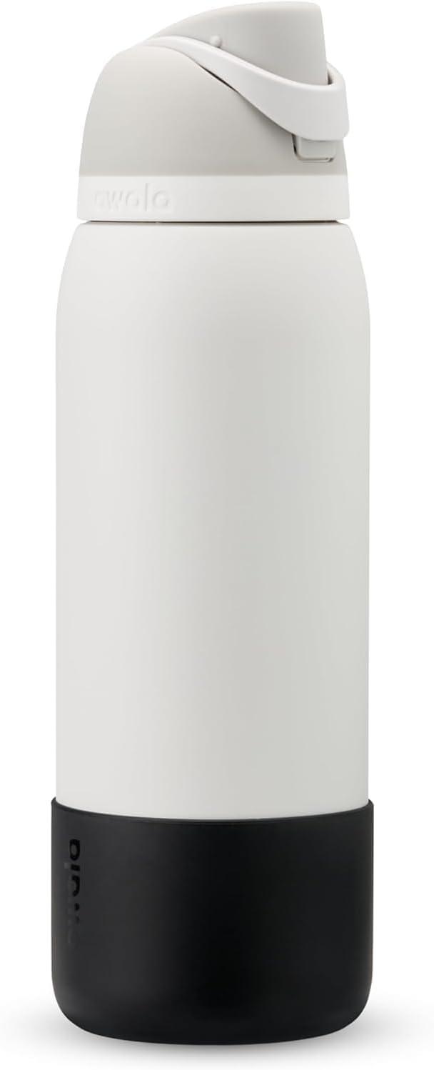 imageOwala Silicone Water Bottle Boot AntiSlip Protective Sleeve Cover for 24oz FreeSip Twist and Flip Stainless Steel Water Bottles AquaBlack