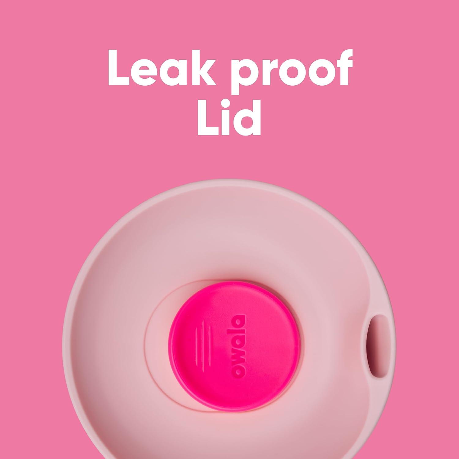 imageOwala SmoothSip Slider Stainless Steel Insulated Travel Mug 100 Leak Proof For Hot and Cold Drinks Travel Friendly with Sliding Lock Lid 24 oz BPA Free Leak Proof PinkTan DaybreakPucker Up