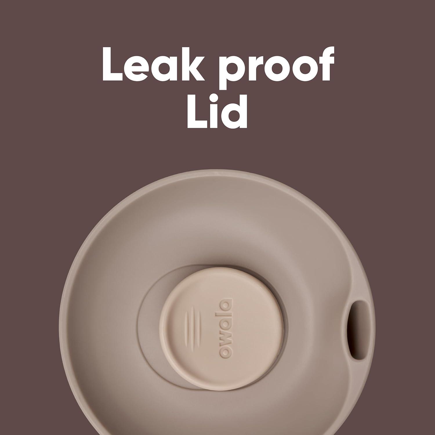 imageOwala SmoothSip Slider Stainless Steel Insulated Travel Mug 100 Leak Proof For Hot and Cold Drinks Travel Friendly with Sliding Lock Lid 24 oz BPA Free Leak Proof PinkTan DaybreakVanilla Bean