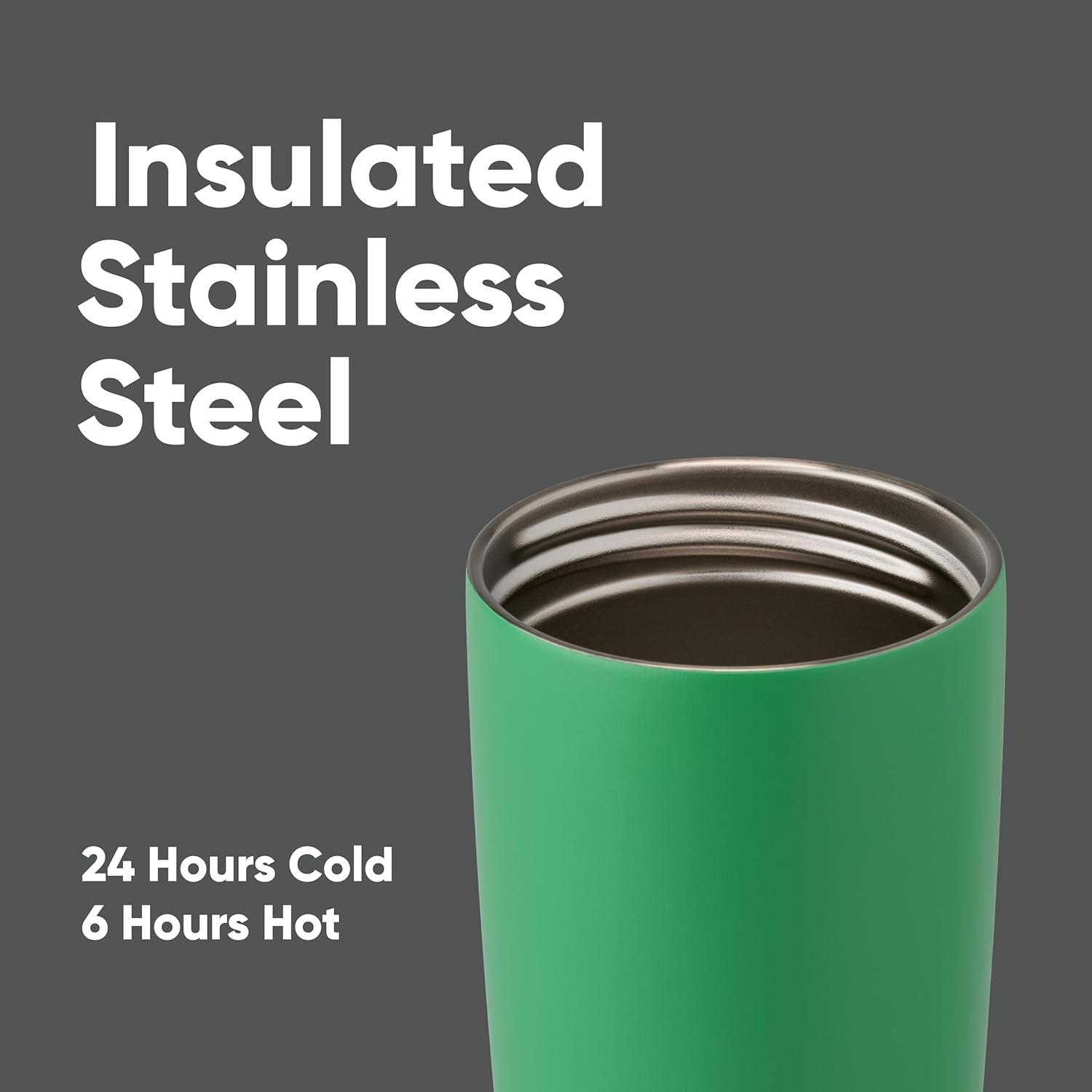 imageOwala SmoothSip Slider Stainless Steel Insulated Travel Mug 100 Leak Proof For Hot and Cold Drinks Travel Friendly with Sliding Lock Lid 24 oz BPA Free Leak Proof PinkTan DaybreakSour Apple