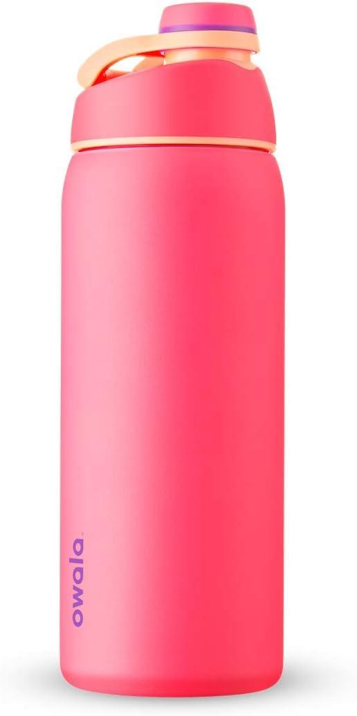 imageOwala Twist Insulated Stainless Steel Water Bottle for Sports and Travel BPAFree 32Ounce Hyper FlamingoHyper Flamingo