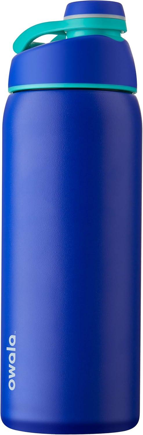 imageOwala Twist Insulated Stainless Steel Water Bottle for Sports and Travel BPAFree 32Ounce Hyper FlamingoSmooshed Blueberry