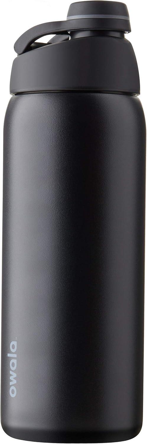 imageOwala Twist Insulated Stainless Steel Water Bottle for Sports and Travel BPAFree 32Ounce Hyper FlamingoVery Very Dark