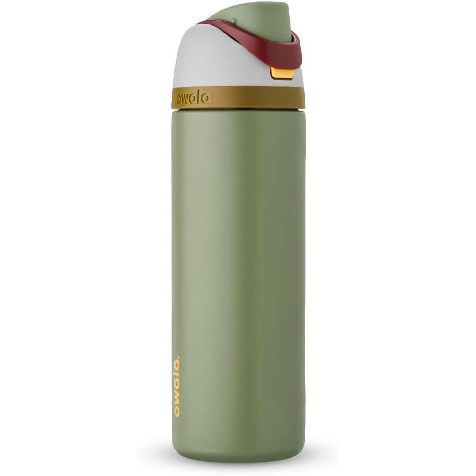 imageOwala Disney Princess FreeSip Insulated Stainless Steel Water Bottle with Straw for Sports and Travel BPAFree Sports Water Bottle 24 oz ArielBoba Fett