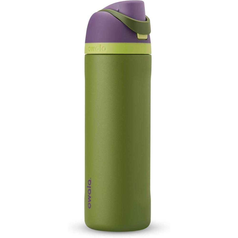 imageOwala Disney Princess FreeSip Insulated Stainless Steel Water Bottle with Straw for Sports and Travel BPAFree Sports Water Bottle 24 oz ArielHulk