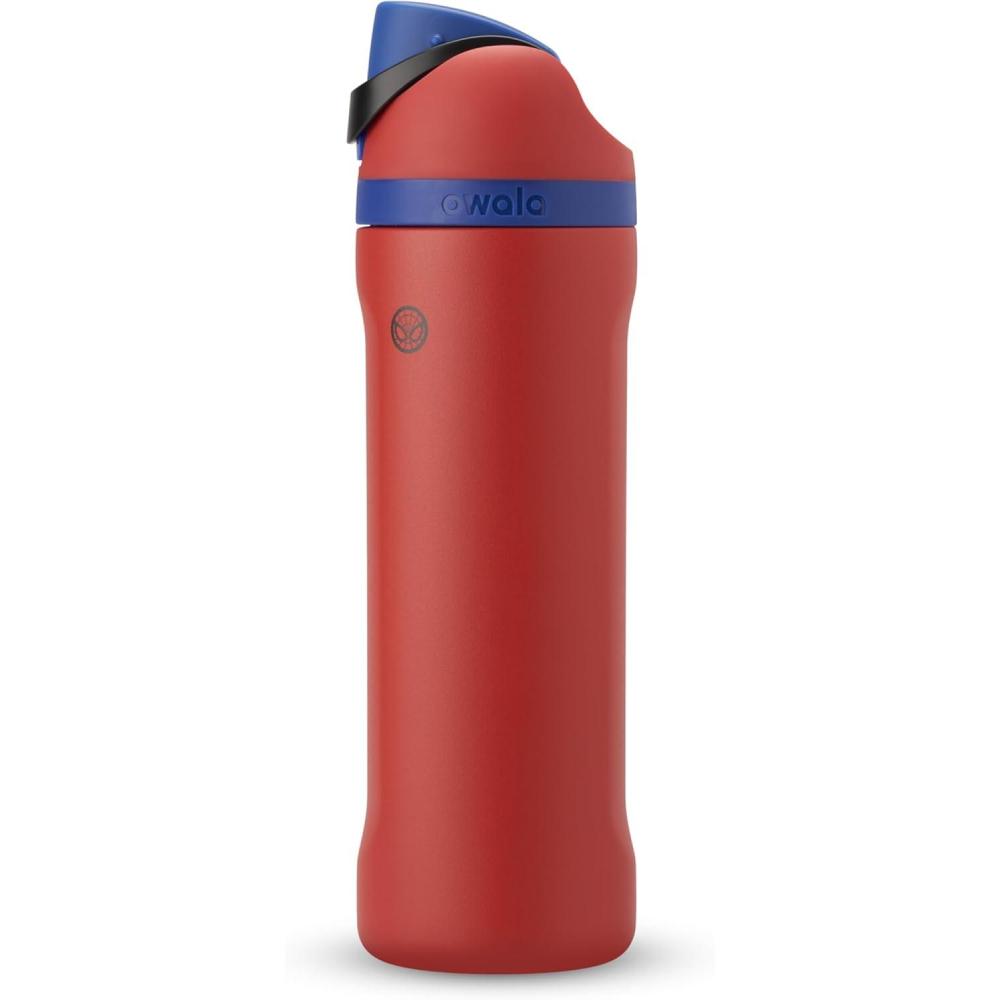 imageOwala Disney Princess FreeSip Insulated Stainless Steel Water Bottle with Straw for Sports and Travel BPAFree Sports Water Bottle 24 oz ArielSpiderman