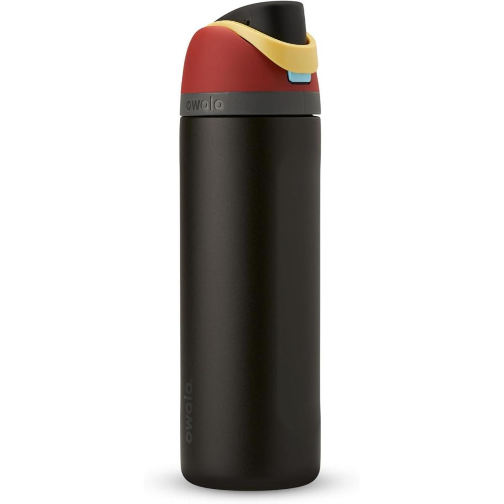 imageOwala Disney Princess FreeSip Insulated Stainless Steel Water Bottle with Straw for Sports and Travel BPAFree Sports Water Bottle 24 oz ArielThor