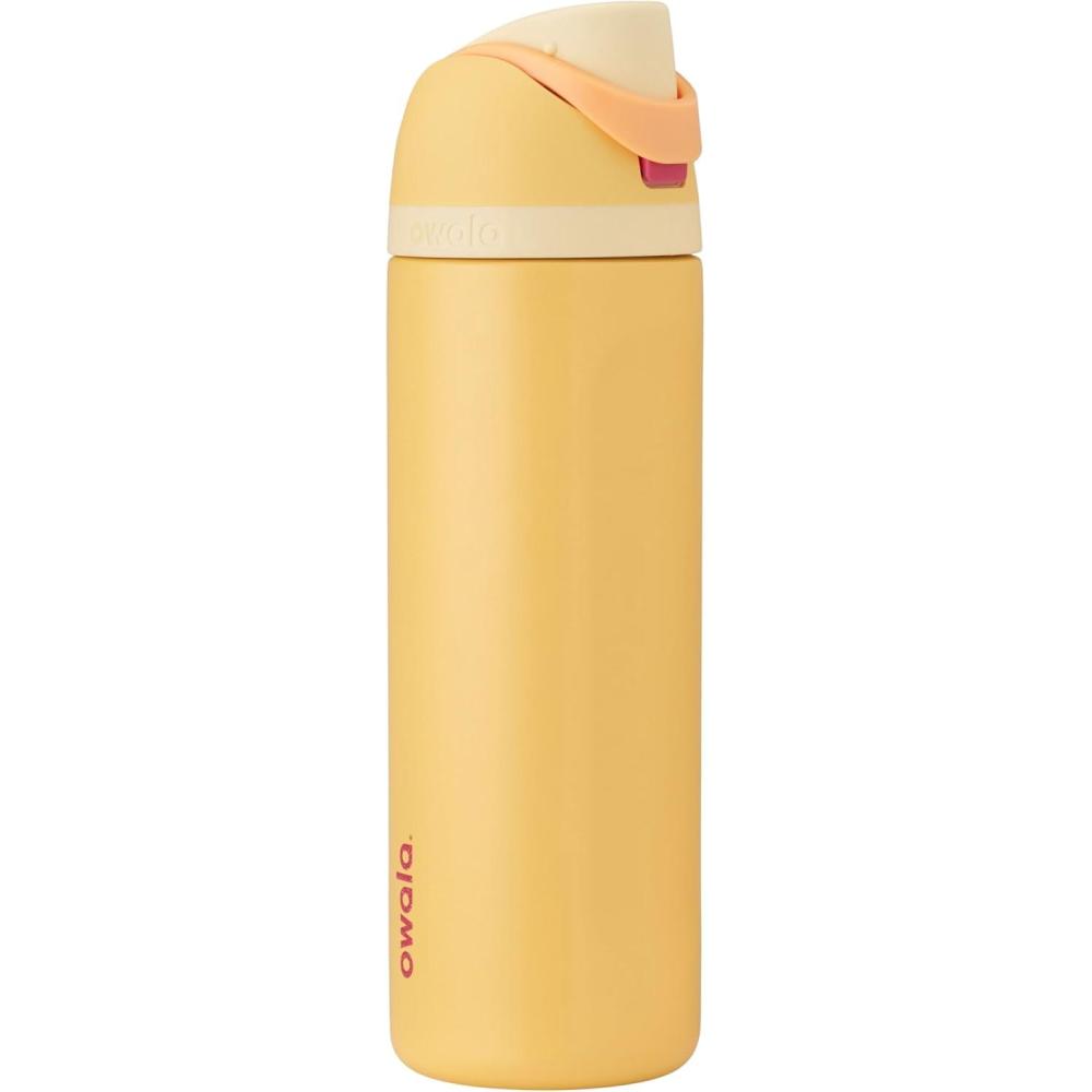 imageOwala Disney Princess FreeSip Insulated Stainless Steel Water Bottle with Straw for Sports and Travel BPAFree Sports Water Bottle 24 oz TianaBelle