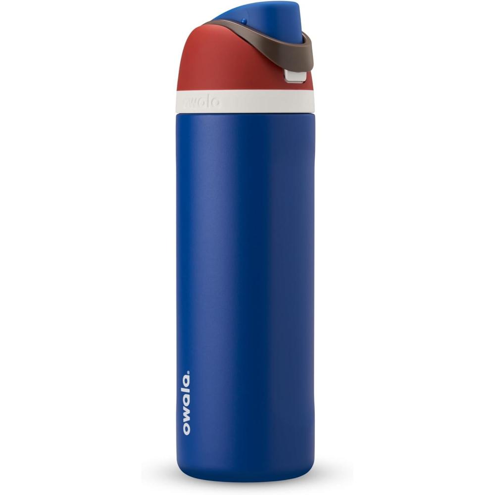 imageOwala Disney Princess FreeSip Insulated Stainless Steel Water Bottle with Straw for Sports and Travel BPAFree Sports Water Bottle 24 oz TianaCaptain America