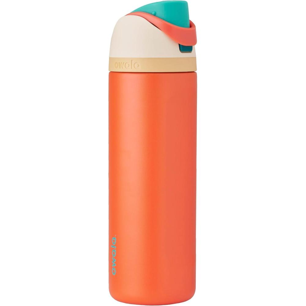 imageOwala Disney Princess FreeSip Insulated Stainless Steel Water Bottle with Straw for Sports and Travel BPAFree Sports Water Bottle 24 oz TianaMoana