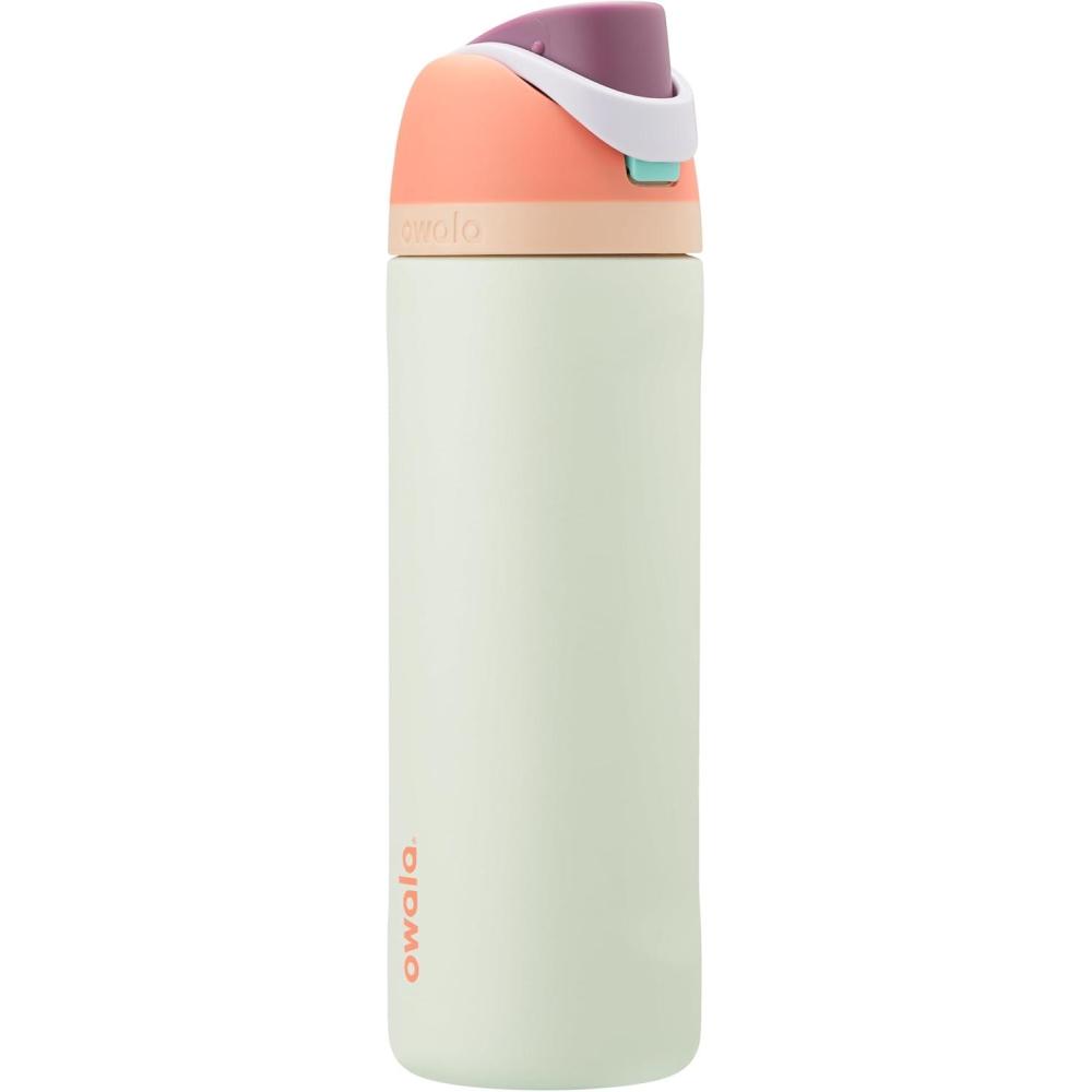 imageOwala FreeSip Insulated Stainless Steel Water Bottle with Straw BPAFree Sports Water Bottle Great for Travel 32 Oz Black CherrySurfs Edge