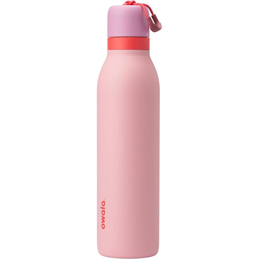 imageOwala FreeSip Twist Insulated Stainless Steel Water Bottle with Straw for Sports and Travel BPAFree 24oz DenimAngel Food Cake