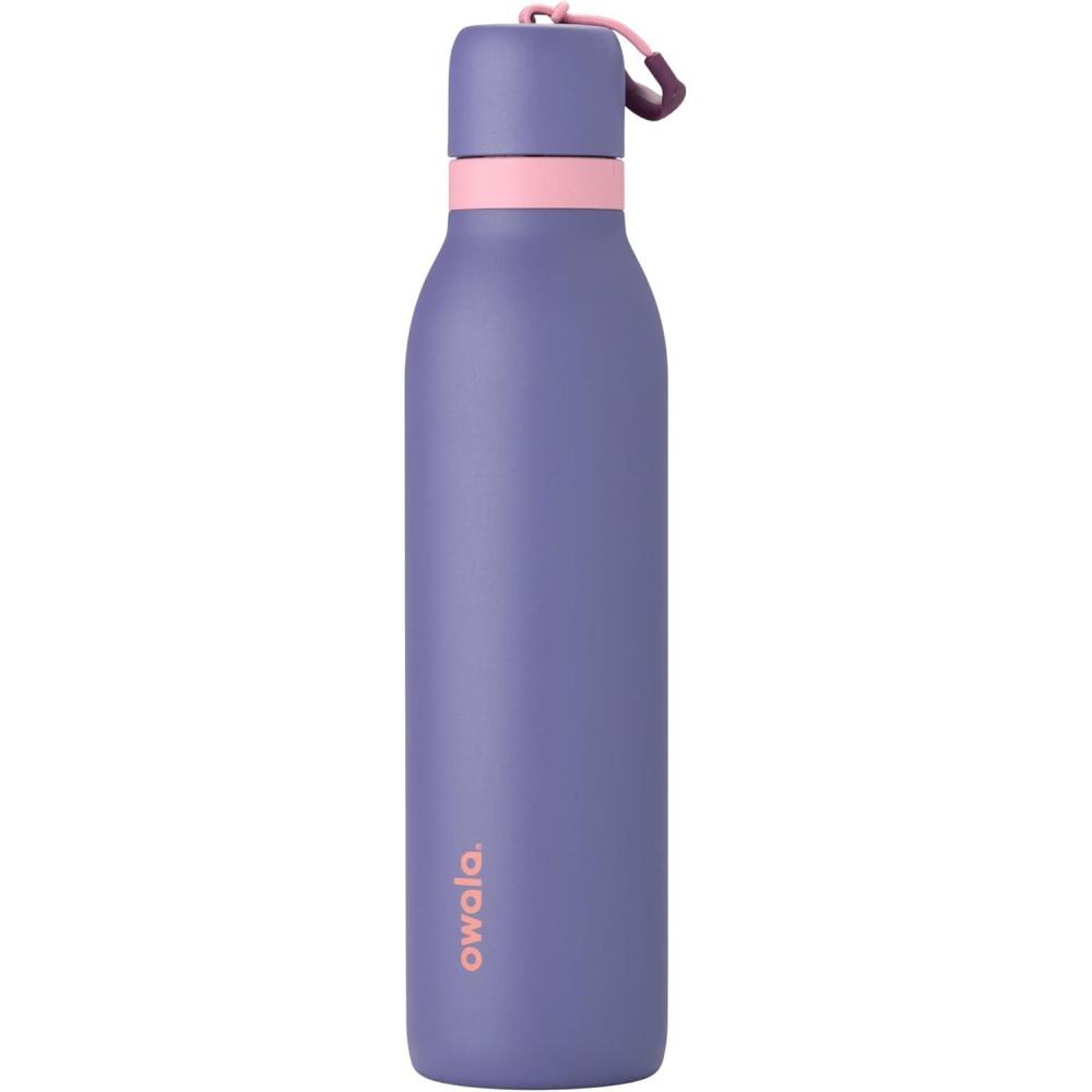 imageOwala FreeSip Twist Insulated Stainless Steel Water Bottle with Straw for Sports and Travel BPAFree 24oz In BloomBlue Jay