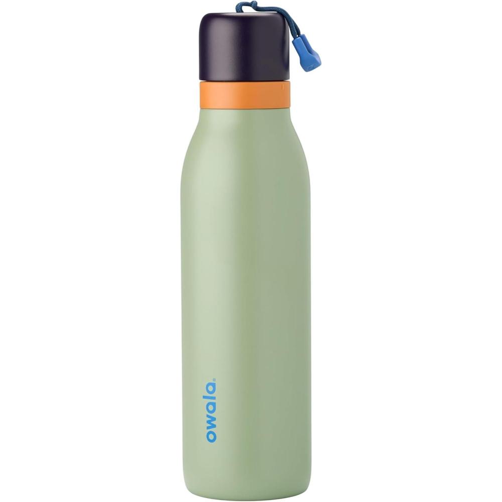 imageOwala FreeSip Twist Insulated Stainless Steel Water Bottle with Straw for Sports and Travel BPAFree 24oz In BloomCamo Cool