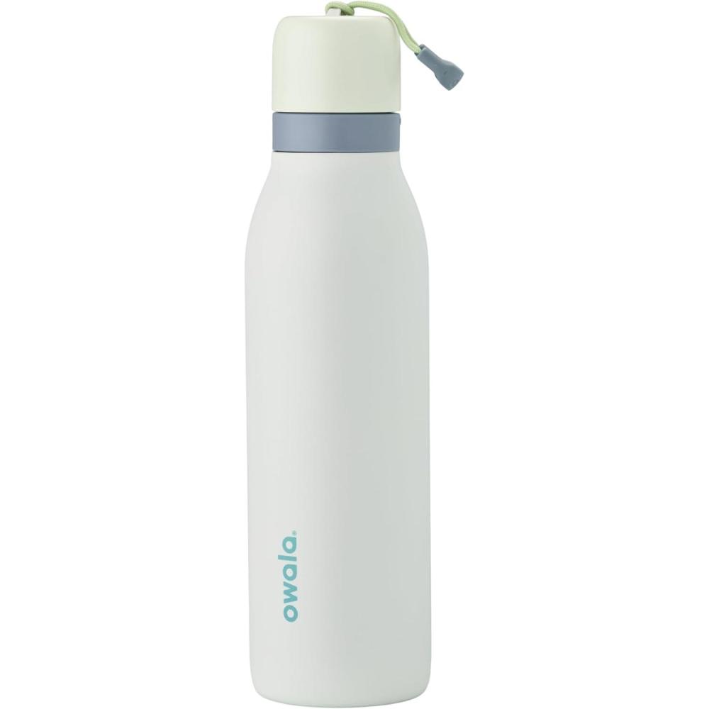 imageOwala FreeSip Twist Insulated Stainless Steel Water Bottle with Straw for Sports and Travel BPAFree 24oz In BloomIced Breeze