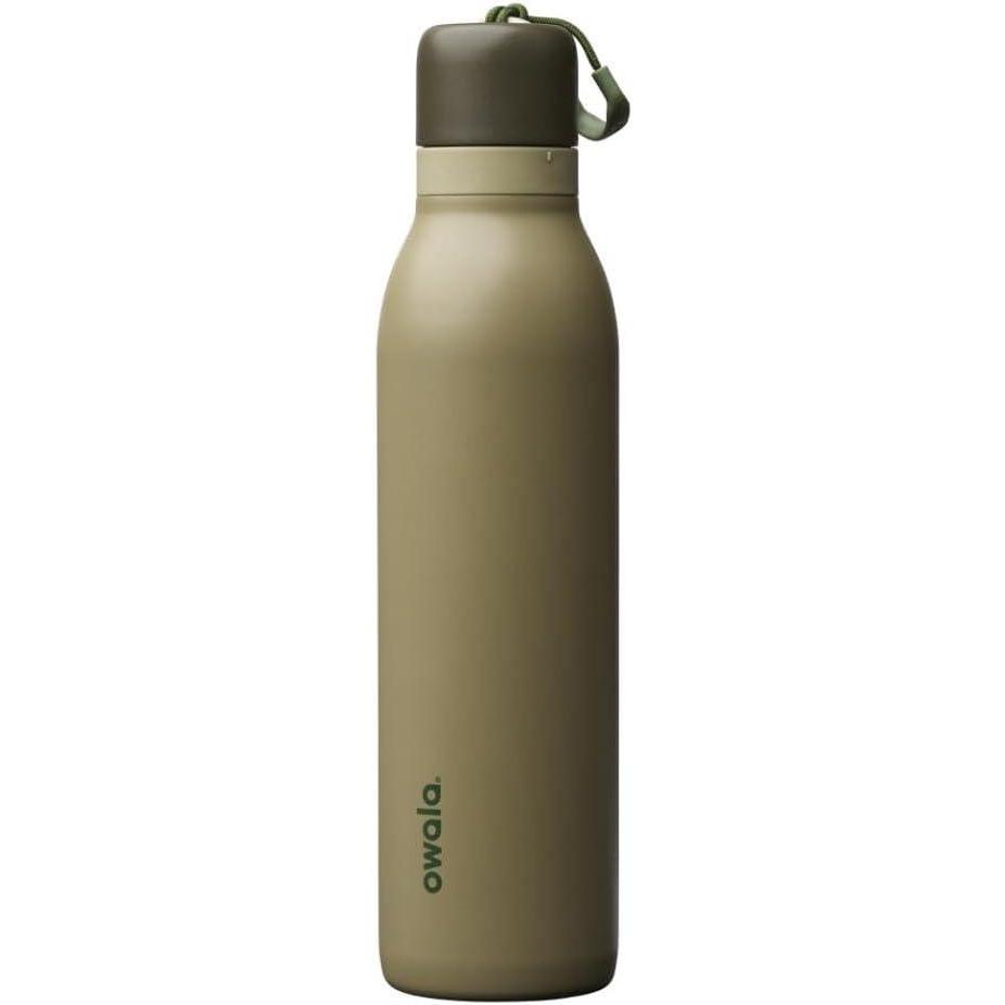 imageOwala FreeSip Twist Insulated Stainless Steel Water Bottle with Straw for Sports and Travel BPAFree 24oz In BloomOff Road