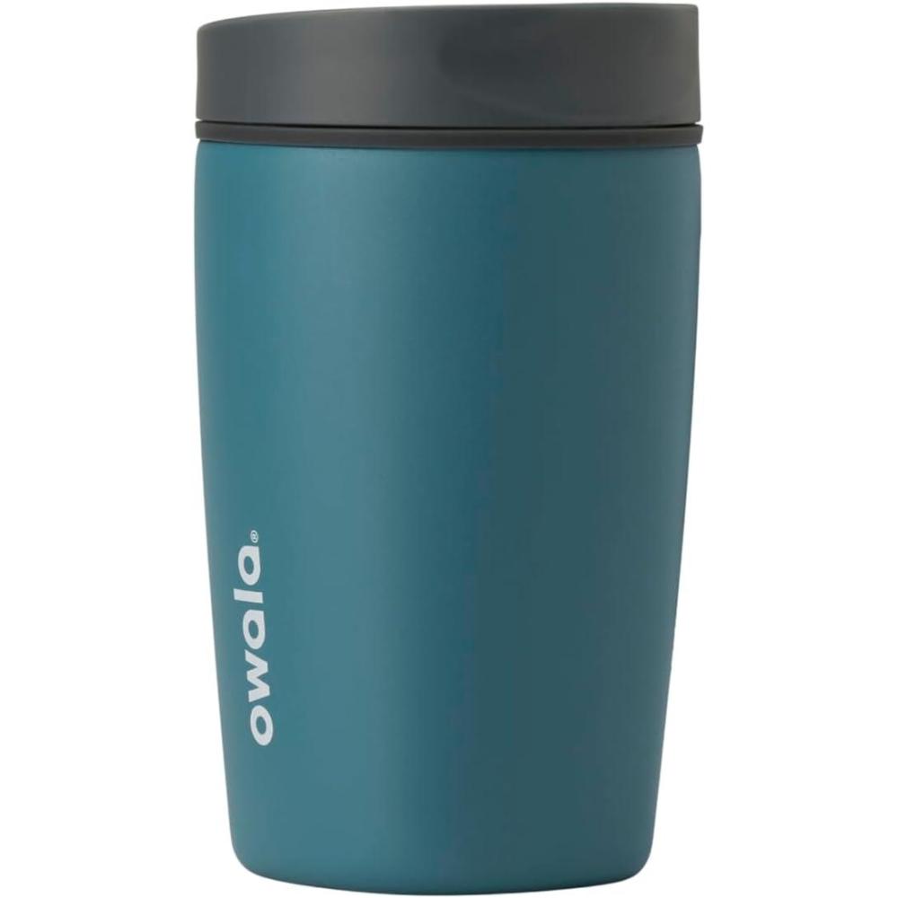 imageOwala SmoothSip Slider Stainless Steel Insulated Travel Mug 100 Leak Proof For Hot and Cold Drinks Travel Friendly with Sliding Lock Lid 24 oz BPA Free Leak Proof PinkTan DaybreakHigh Dive