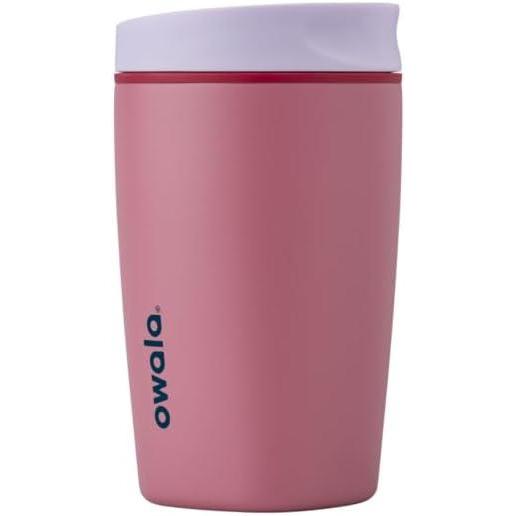 imageOwala SmoothSip Slider Stainless Steel Insulated Travel Mug 100 Leak Proof For Hot and Cold Drinks Travel Friendly with Sliding Lock Lid 24 oz BPA Free Leak Proof PinkTan DaybreakCrochet Queen