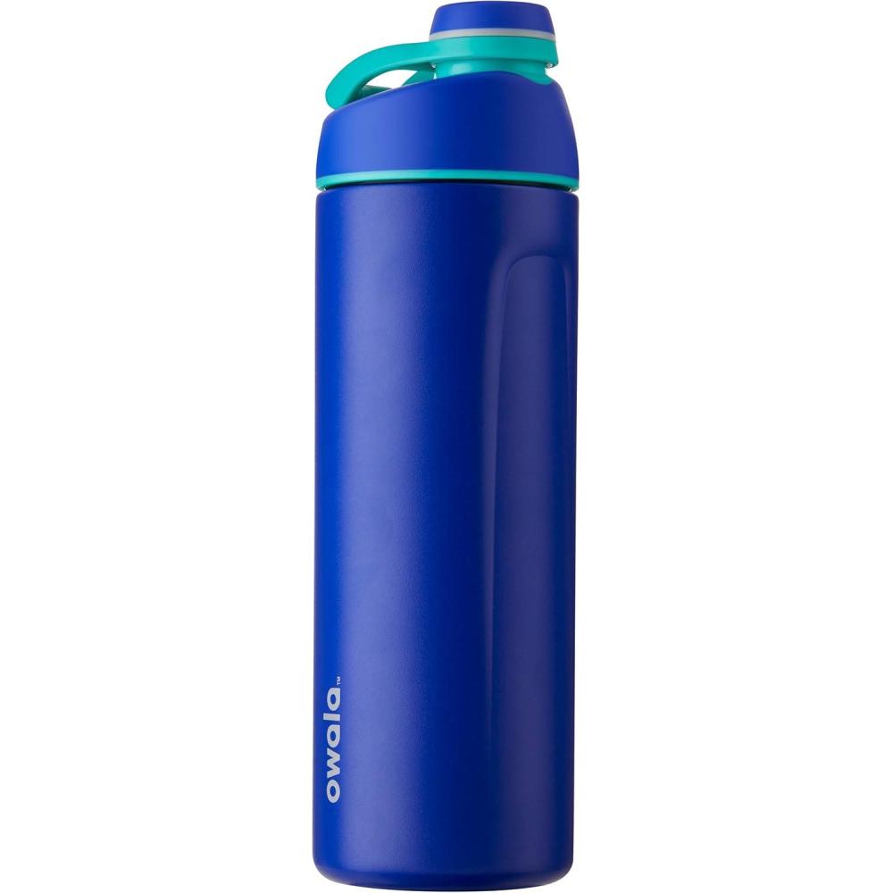 imageOwala Twist Insulated Stainless Steel Water Bottle for Sports and Travel BPAFree 32Ounce Hyper FlamingoSmooshed Blueberry