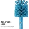 Owala 2-in-1 Water Bottle Brush Cleaner and Water Bottle Straw Cleaner Brush, Water Bottle Brush with Removable Head and Twist n� Hide Straw Brush, Smokey Blue(One Size)