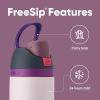 Owala FreeSip Insulated Stainless Steel Water Bottle with Straw, BPA-Free Sports Water Bottle, Great for Travel, 32 Oz, Black Cherry(Dreamy Field)