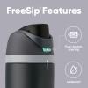 Owala FreeSip Insulated Stainless Steel Water Bottle with Straw, BPA-Free Sports Water Bottle, Great for Travel, 32 Oz, Black Cherry(Foggy Tide)