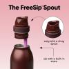 Owala FreeSip Twist Insulated Stainless Steel Water Bottle with Straw for Sports and Travel, BPA-Free, 24-oz, In Bloom(Black Cherry)