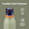 Owala FreeSip Twist Insulated Stainless Steel Water Bottle with Straw for Sports and Travel, BPA-Free, 24-oz, In Bloom(Camo Cool)