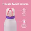 Owala FreeSip Twist Insulated Stainless Steel Water Bottle with Straw for Sports and Travel, BPA-Free, 24-oz, In Bloom(Dreamy Field)