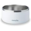 Owala Pet Bowl – Durable Stainless Steel, Food and Water Bowl for Dogs, Cats, and All Pets, Non-Slip Base, 24oz, White (Shy Marshmallow)(Shy Marshmallow)