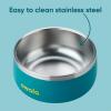 Owala Pet Bowl – Durable Stainless Steel, Food and Water Bowl for Dogs, Cats, and All Pets, Non-Slip Base, 24oz, White (Shy Marshmallow)(Turquoise & Caicos)